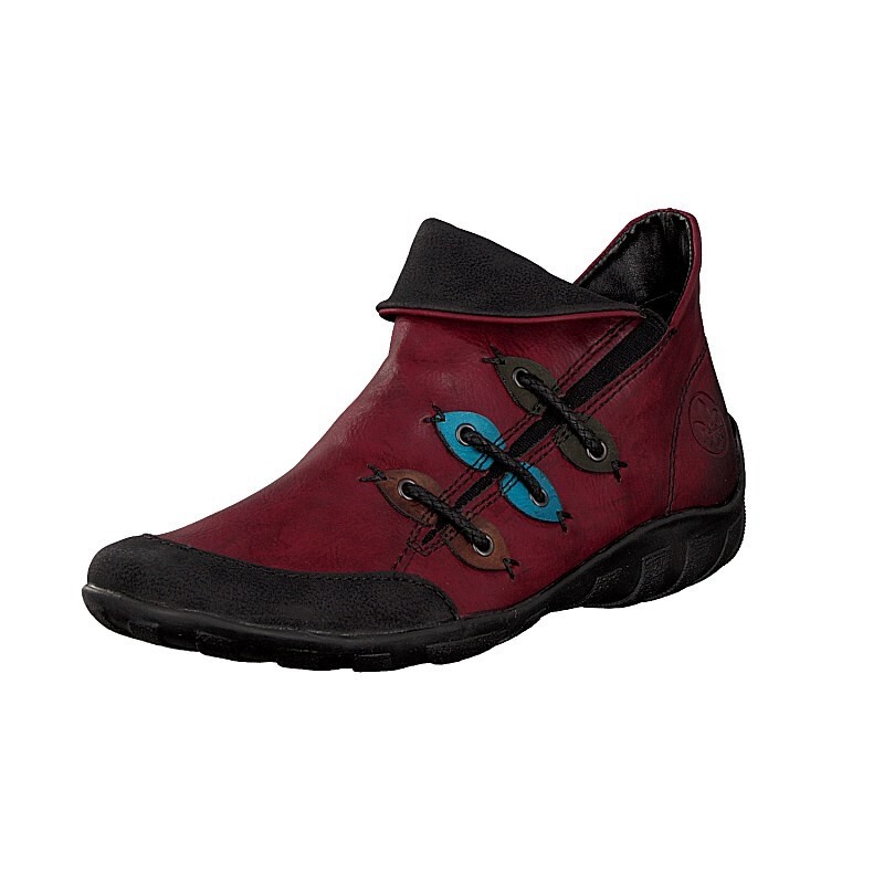 Botas Rieker Z6582-00 Para Mulher - Vermelhas